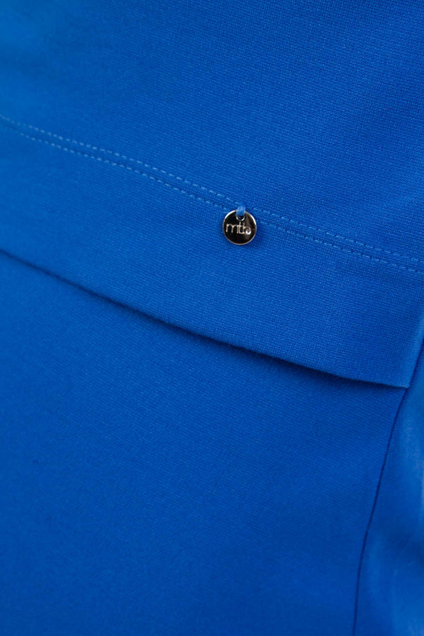 Elegantní těhotenské a kojící šaty - modré