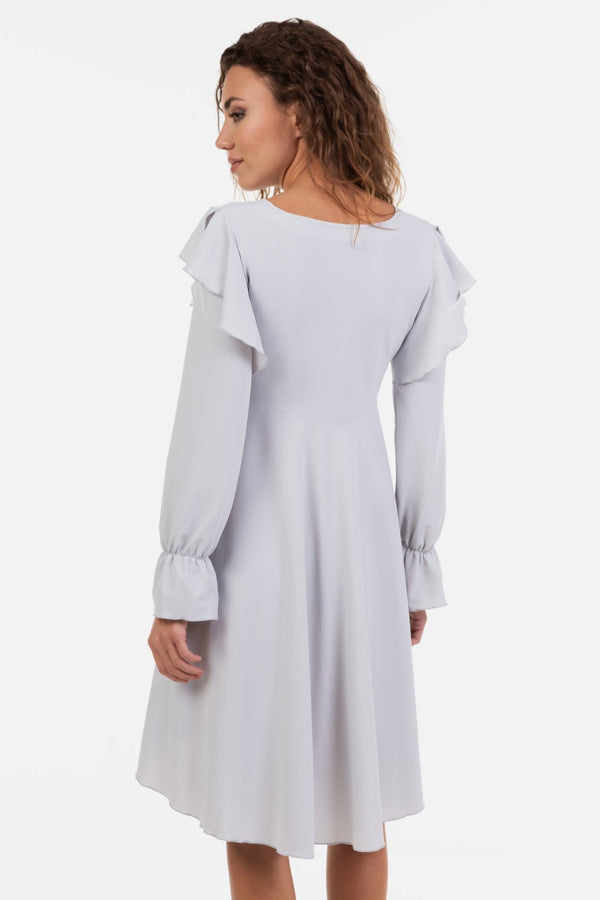 Vzdušné těhotenské a kojící šaty - šedé