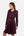 Saténové těhotenské a kojící šaty s límečkem - vínová