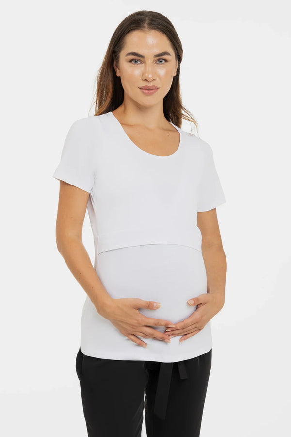 Bavlněné těhotenské a kojící triko