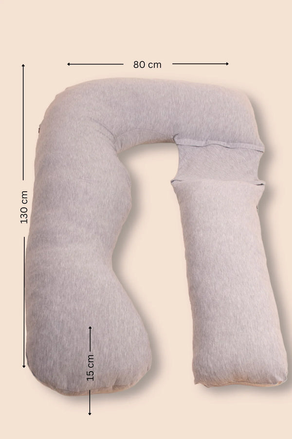 Polštář pro těhotné a kojící 3 v 1 - šedý