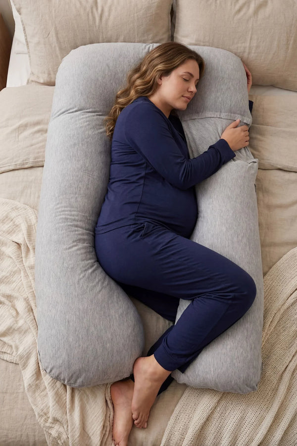 Polštář pro těhotné a kojící 3 v 1 - šedý