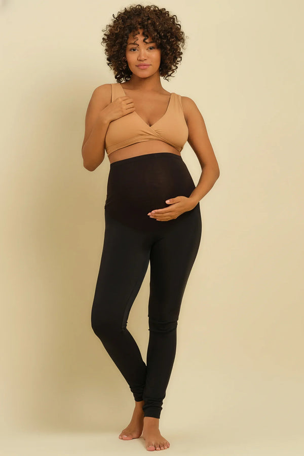 Černé těhotenské legíny