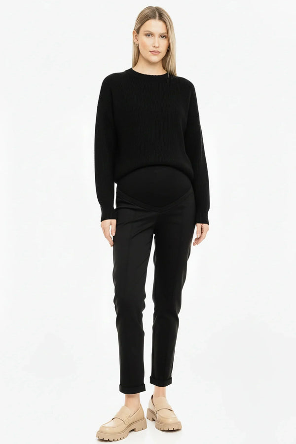 Bavlněné elastické těhotenské kalhoty