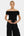 Elegantní těhotenský top s odhalenými rameny – černý