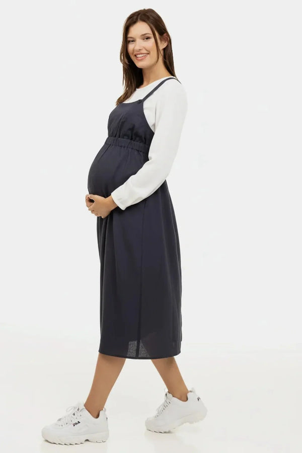 Těhotenský a kojící šatový top - tmavě modré
