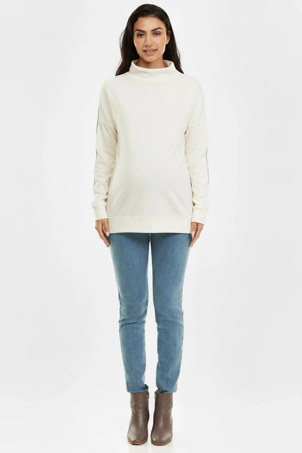 Vypasované elastické těhotenské džíny