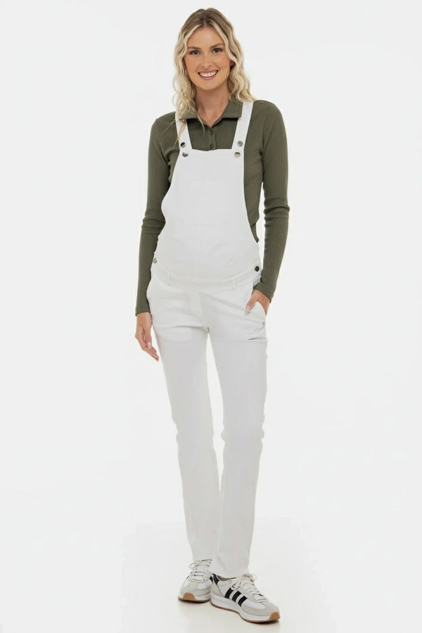 Těhotenská džínová kombinéza