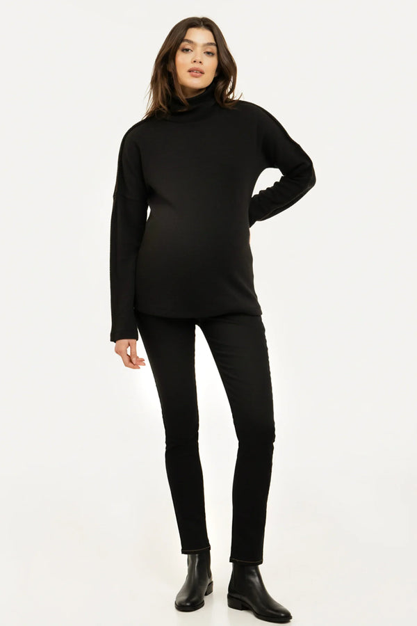 Elastické těhotenské džíny s odnímatelným páskem