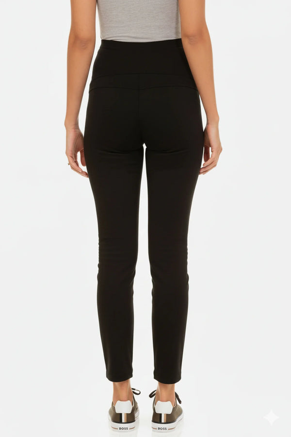 Těhotenské legíny z imitace kůže