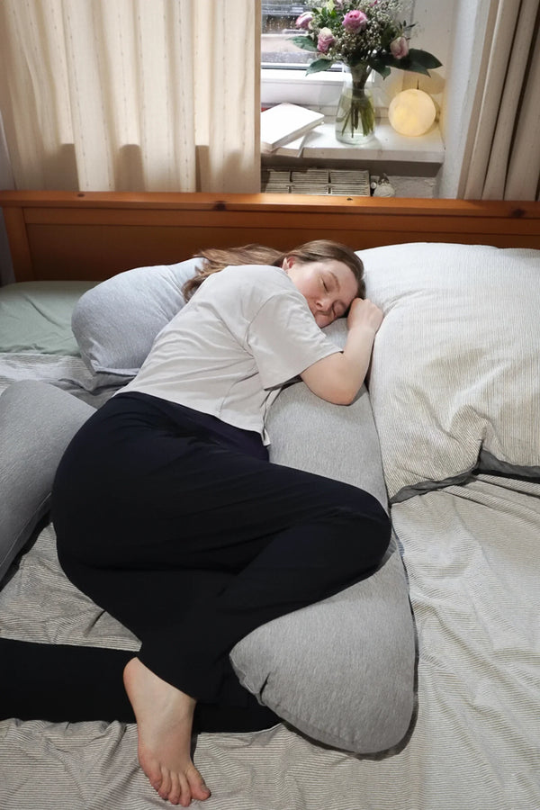 Polštář pro těhotné a kojící 3 v 1 - šedý