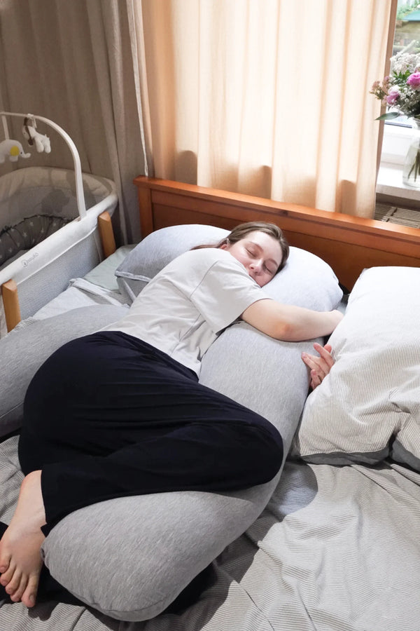 Polštář pro těhotné a kojící 3 v 1 - šedý