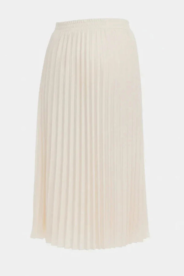 Plisovaná saténová sukně těhotenská - krémová