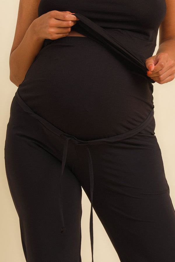 Každodenní těhotenské kalhoty - černé