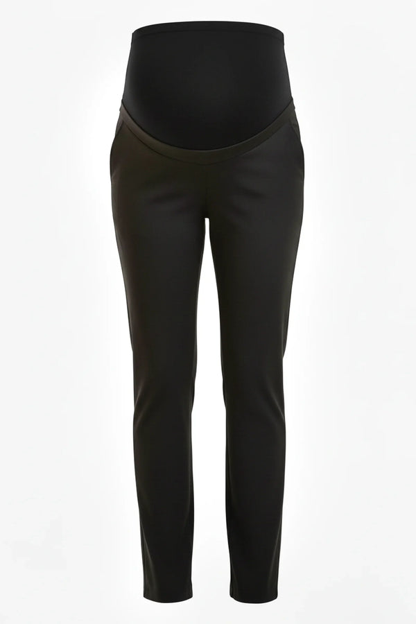 Elegantní černé těhotenské kalhoty